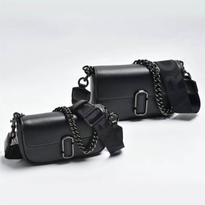 Marc Jacobs MJ The J Marc Lacquer Black Shoulder Bag Chain Bag