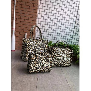 Marc Jacobs MJ leopard print canvas tote bag