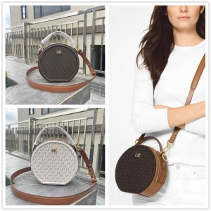 Michael Kors MK Delaney Medium Vintage Round Cake Bag Crossbody Bag