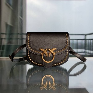 pinko small rivet GO-ROUND SOFT handbag saddle bag