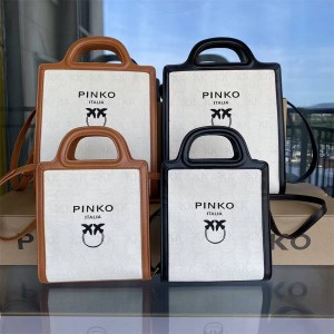 PINKO canvas handbag tote bag bird bag 1P22MVY7V3