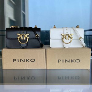 PINKO rivet flip leather chain bag swallow bag