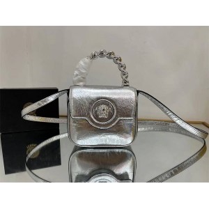Versace 1003016 LA MEDUSA Wrinkle Burst Metallic Mini Bag