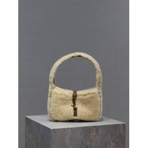 YSL Yves Saint Laurent 710318 LE 5 À 7 MINI HOBO WOOL SHOULDER BAG 710310