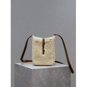 YSL Yves Saint Laurent 735214 LE 5 à 7 mini vertical wool phone bag