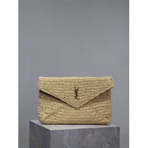 YSL Saint Laurent 786074 LE CASSANDRE Large Woven Envelope Handbag 769307