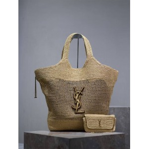 YSL Saint Laurent 772191 ICARE woven plus size shopping bag 698651