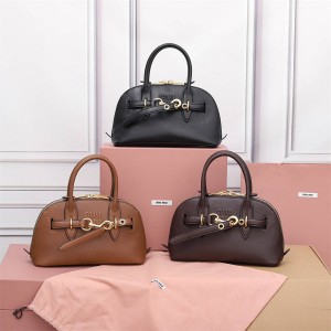 MIUMIU 5BB169 Aventure Nappa Leather Handbag