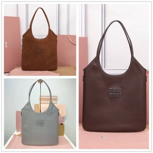 MIUMIU 5BG231 IVY suede tote bag