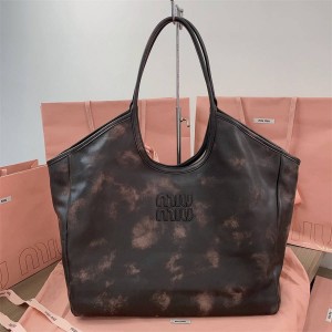 MIUMIU 5BG276 IVY Retro Color Brushed Large Tote Bag