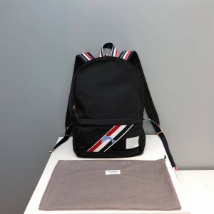 THOM BROWNE Men's Striped Dolphin Printed Nylon Backpack