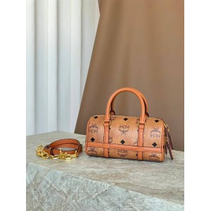 MCM MINI Aren Visetos Boston Bag MWBBAER01